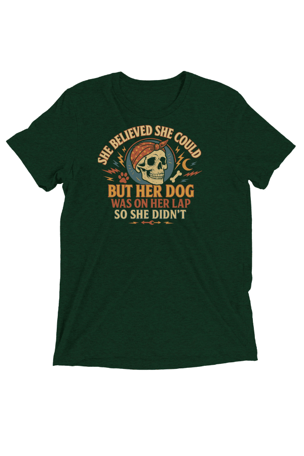Dog On Lap Triblend Uni T