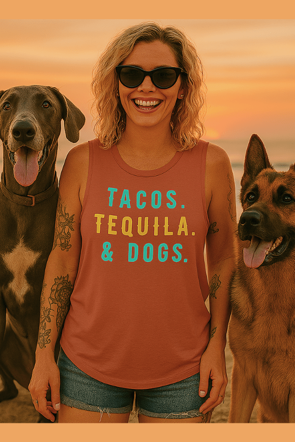 Dogs & Tequilla (Ladies’ Muscle Tank)