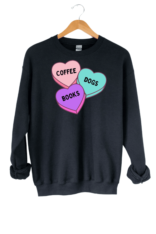 Coffee Dogs & Books Crewneck (Unisex)