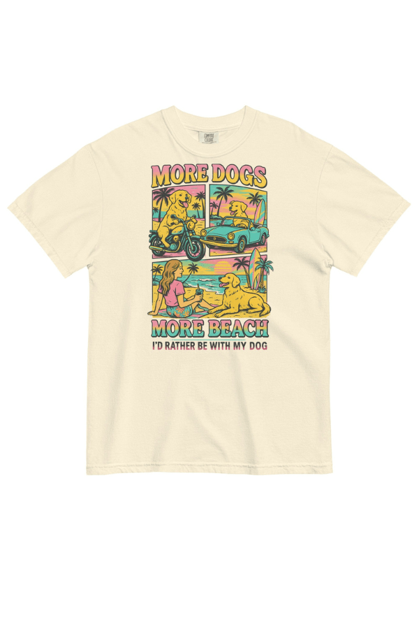 Dogs & Beach Pigment Dyed Uni T