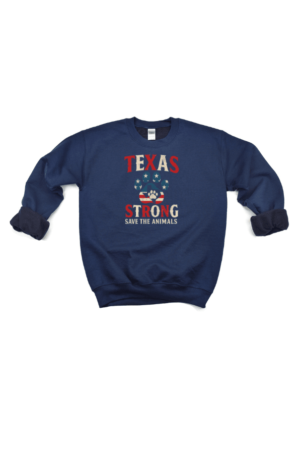 TX Flag Crewneck Sweatshirt (ALL PROFIT DONATED)