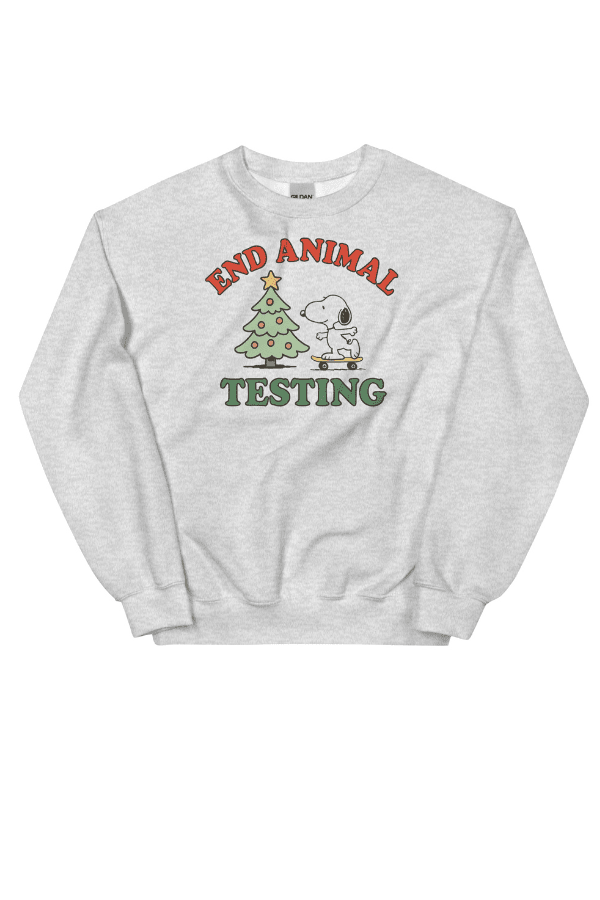 End Animal Testing Christmas Sweatshirt (ALL PROFIT DONATED)