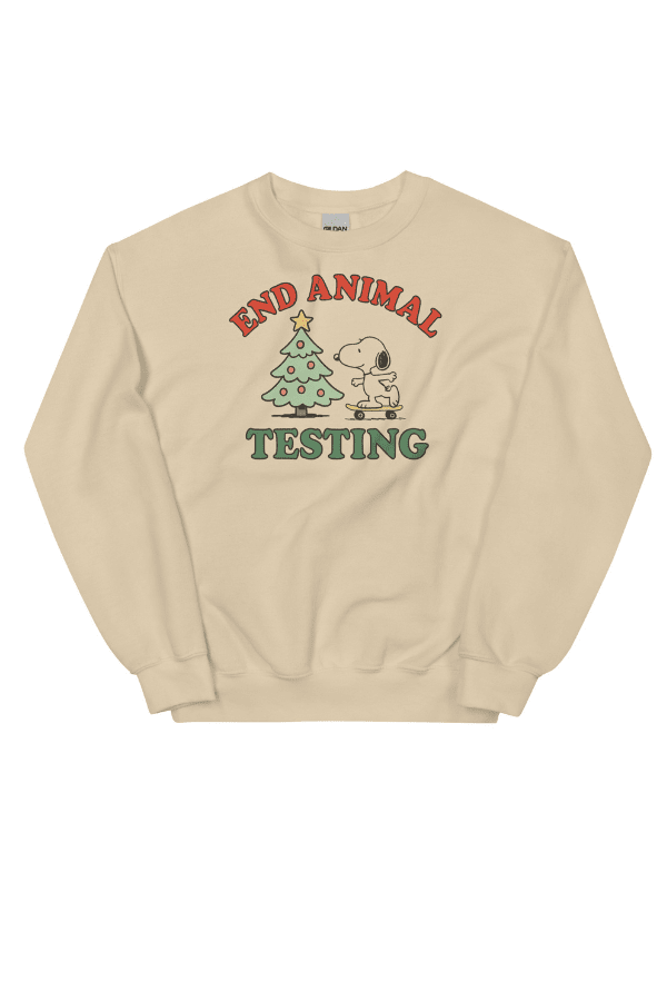 End Animal Testing Christmas Sweatshirt (ALL PROFIT DONATED)
