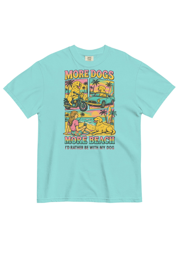 Dogs & Beach Pigment Dyed Uni T