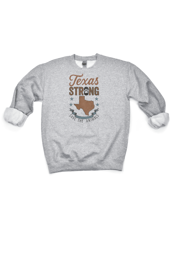 TX State Strong Crewneck Sweatshirt (ALL PROFIT DONATED)
