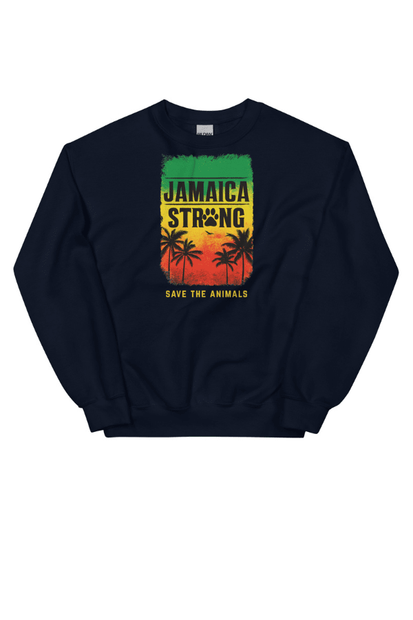 Jamaica Flag Strong Crewneck Sweatshirt (ALL PROFIT DONATED)