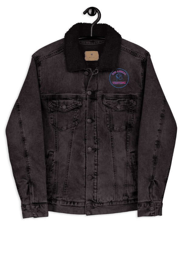 End Animal Testing Black Denim Sherpa Uni Jacket (ALL PROFIT DONATED)