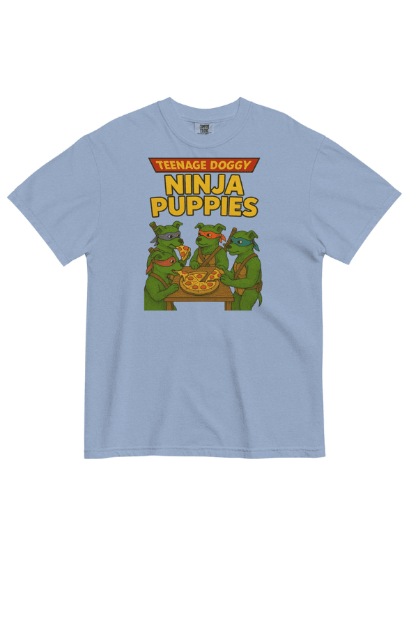 Ninja Pups Pigment Dyed Uni T