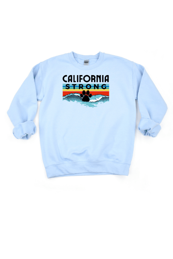 Cali Strong Beach Crewneck Sweatshirt (100% Profit Donated)