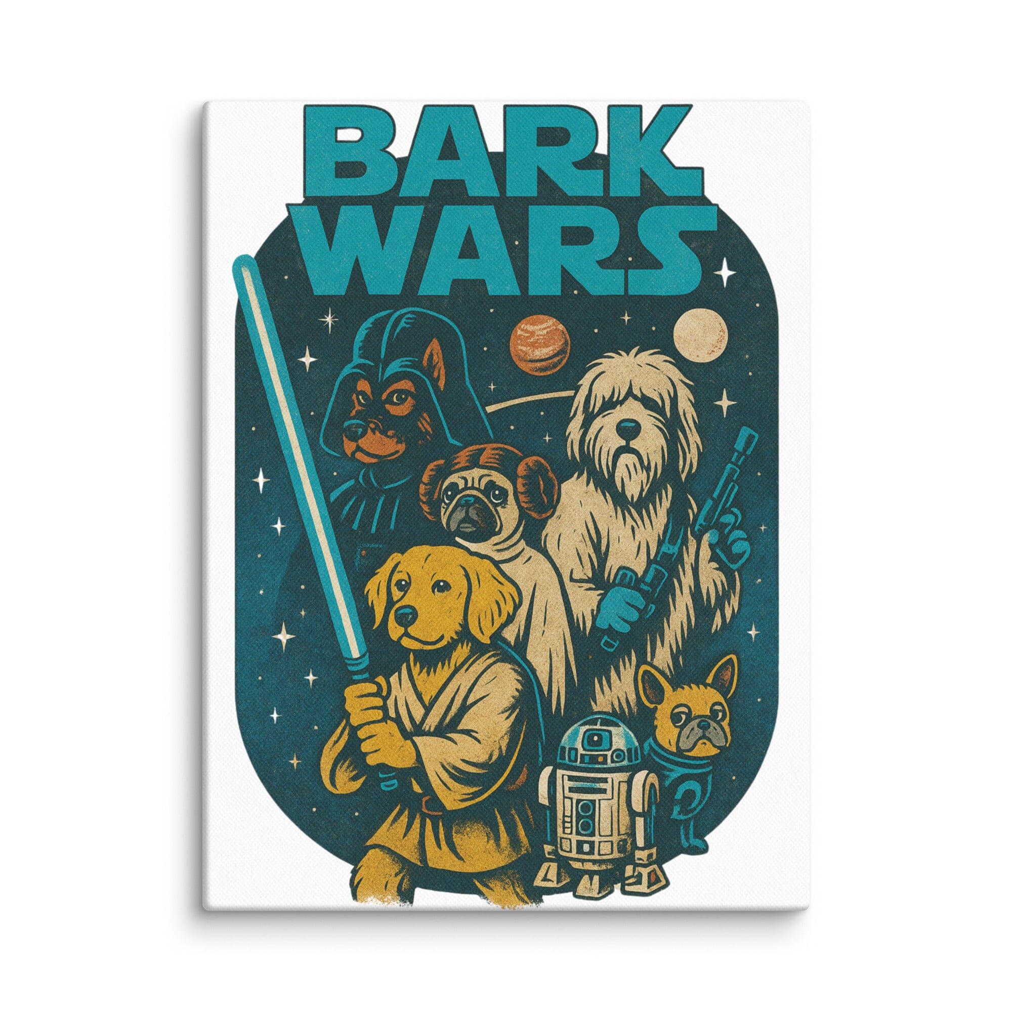 Bark Wars Canvas Wall Art