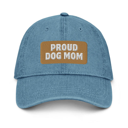 Proud Dog Mom Vintage Denim Hat