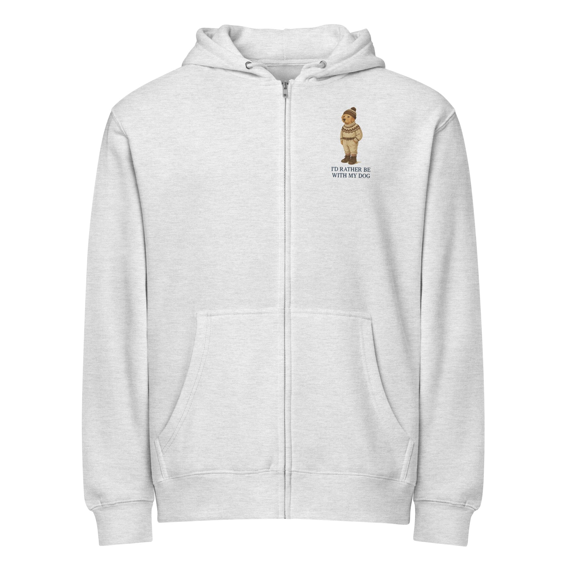 Winter Doggo Bear Uni Zip Up Hoodie