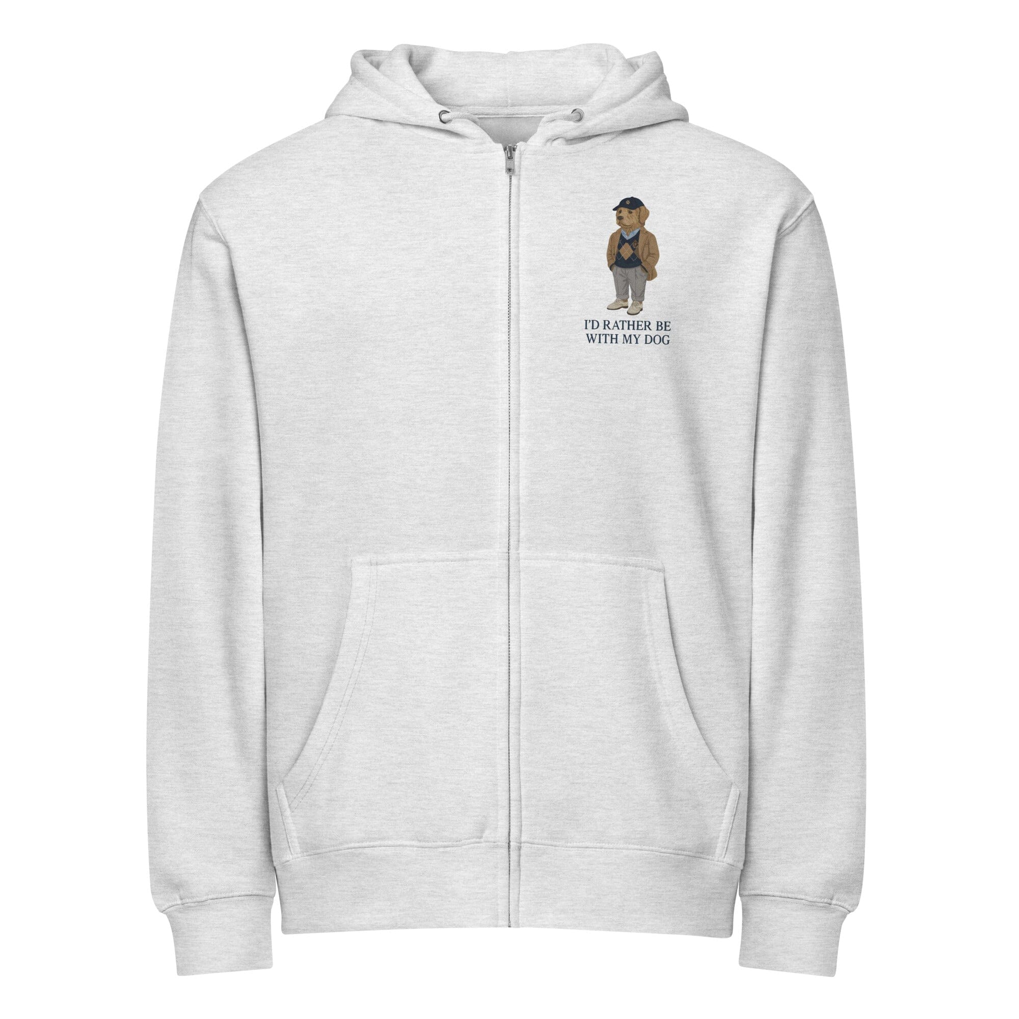 Grandpa Doggo Bear Uni Zip Up Hoodie