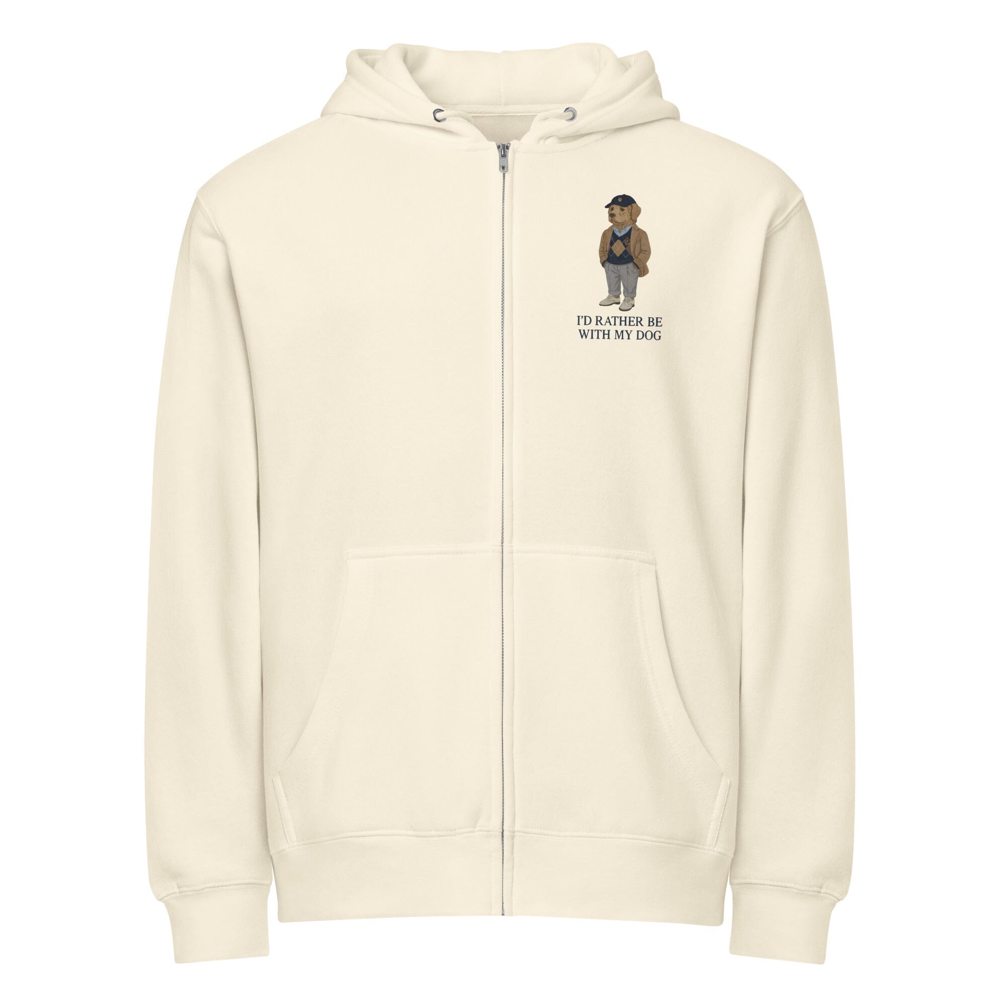 Grandpa Doggo Bear Uni Zip Up Hoodie