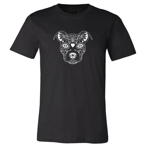 Pit Bull Sugar Skull Black Unisex Tee