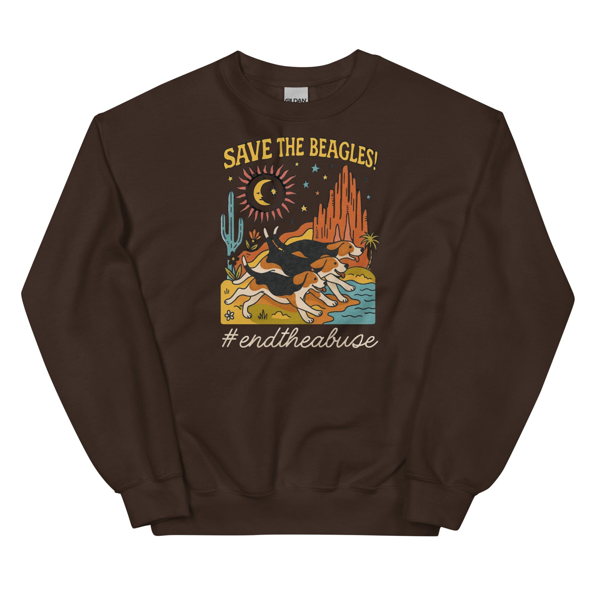 Save the Beagles Peace Crewneck Sweatshirt (ALL PROFIT DONATED)