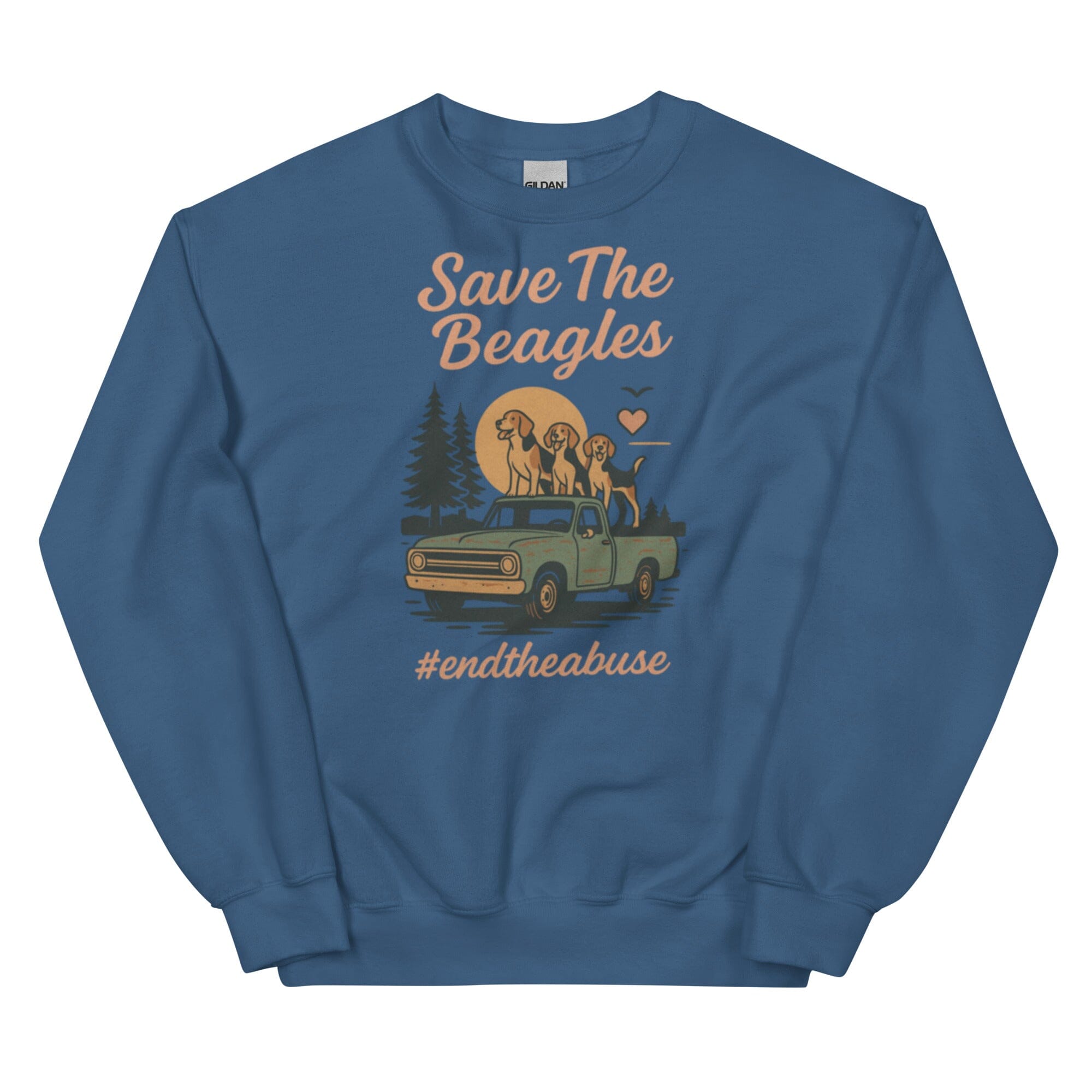 Save the Beagles Truck Crewneck Sweatshirt (ALL PROFIT DONATED)