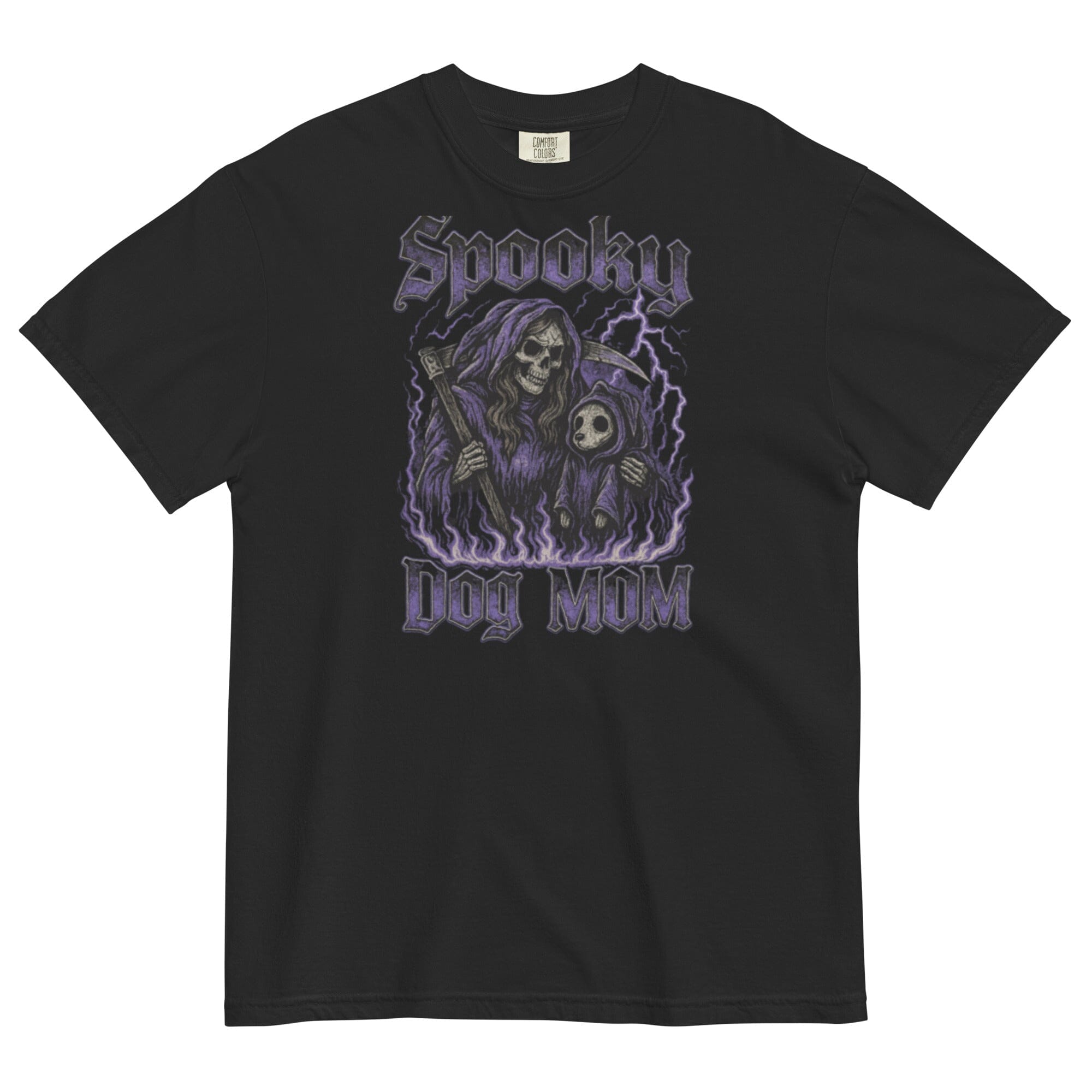 Spooky Dog Mom Pigment Dyed Uni T