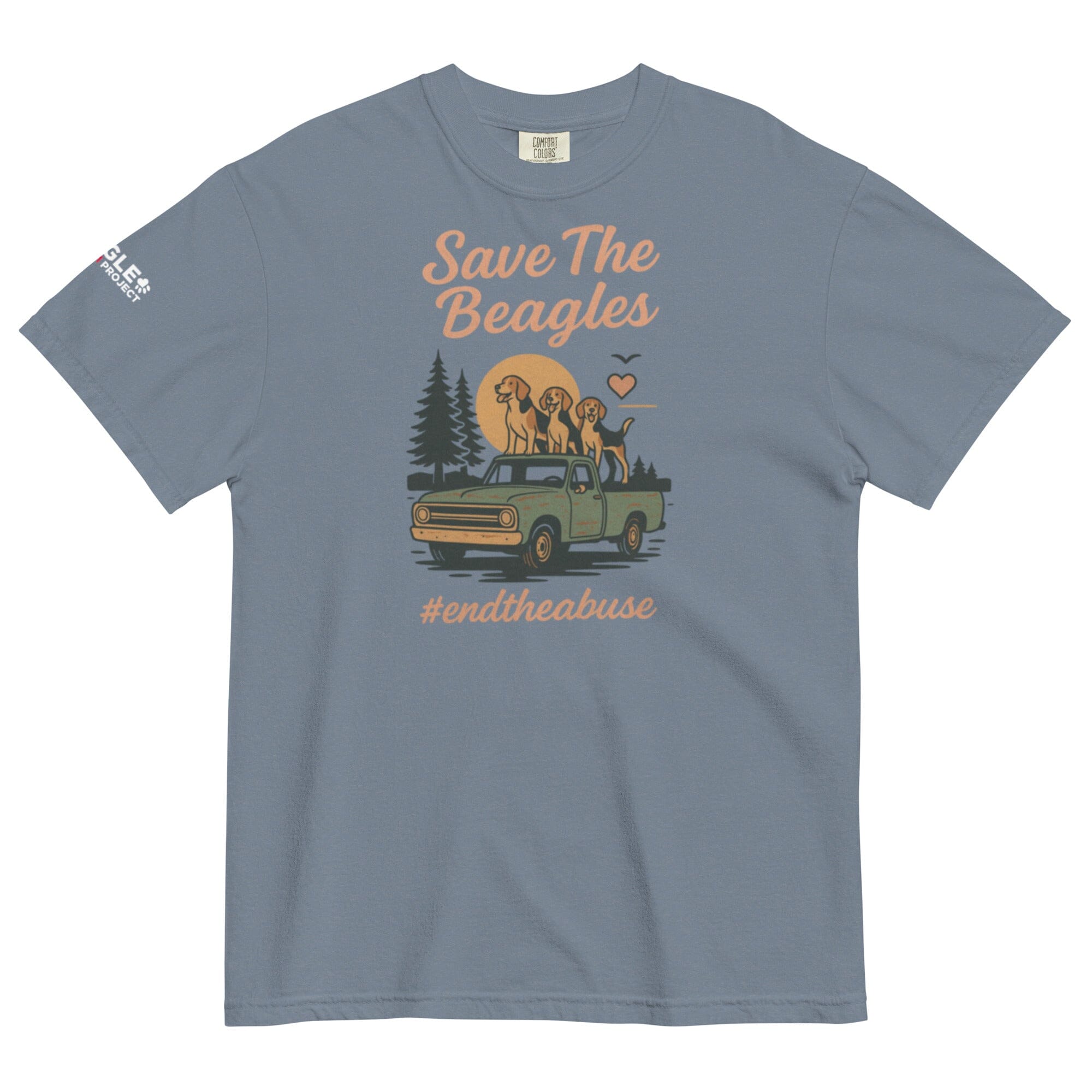 Save the Beagles Truck Pigment Dyed T (ALL PROFIT DONATED)