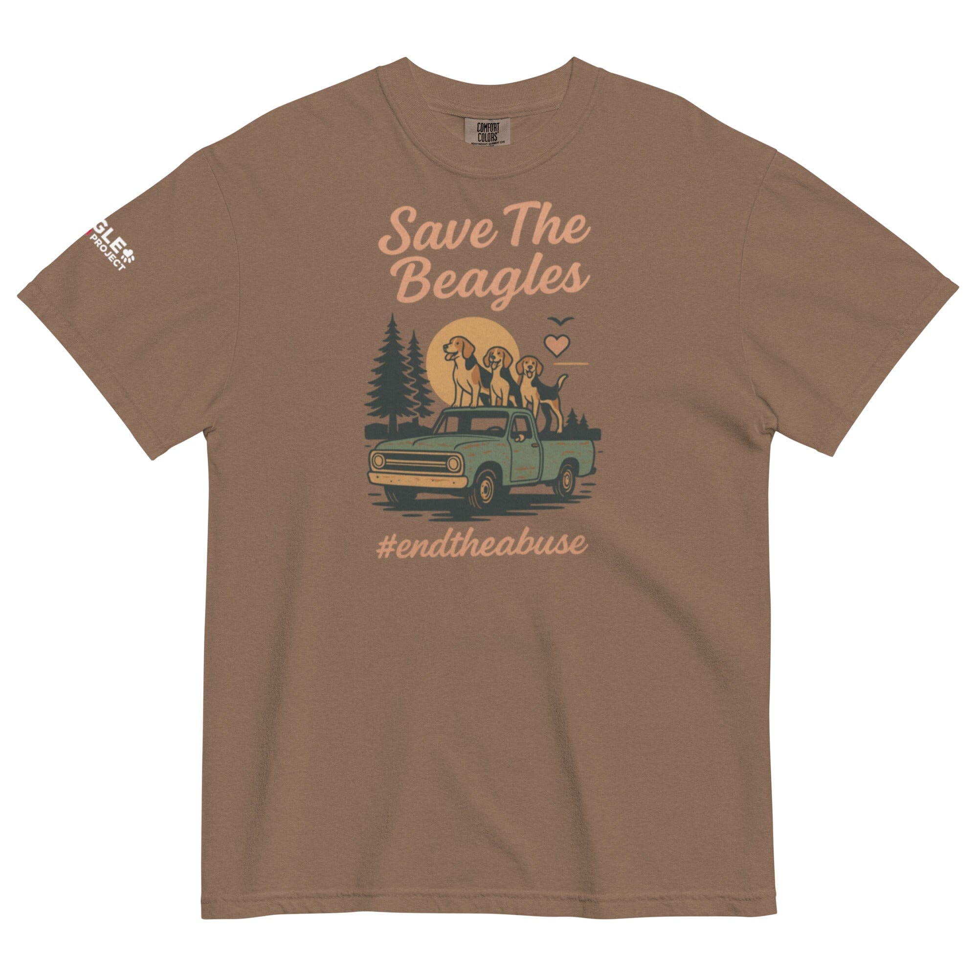 Save the Beagles Truck Pigment Dyed T (ALL PROFIT DONATED)