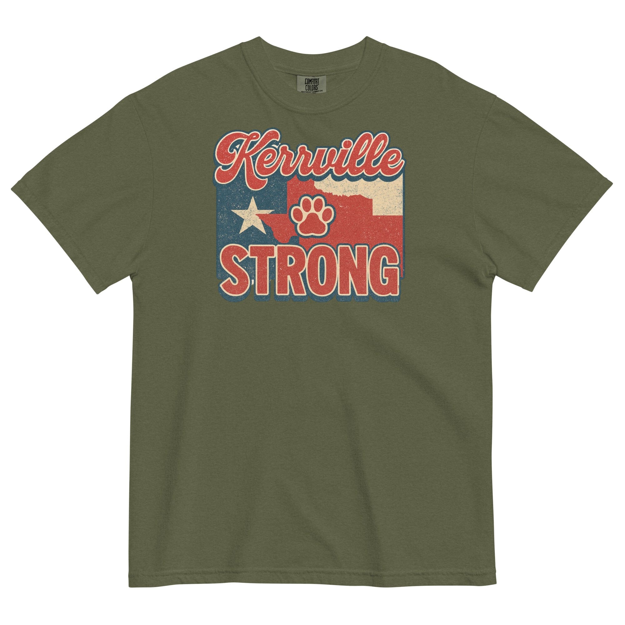 Kerrville Flag Strong Pigment Dyed Uni T (ALL PROFIT DONATED)