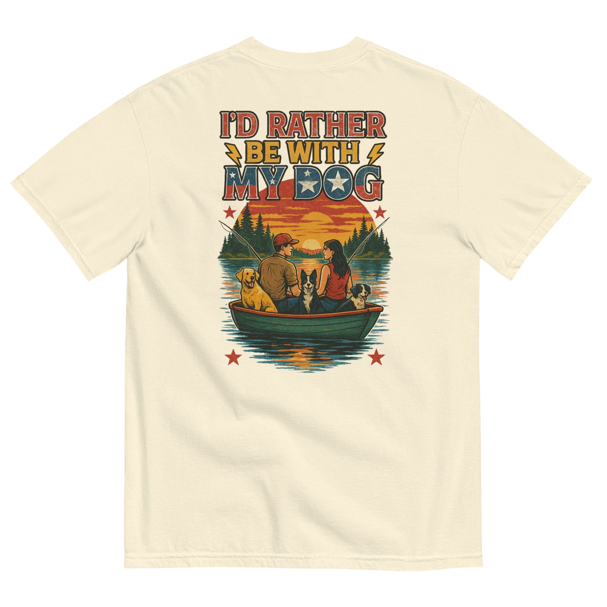 Lake Fishing Pigment Dyed Uni T