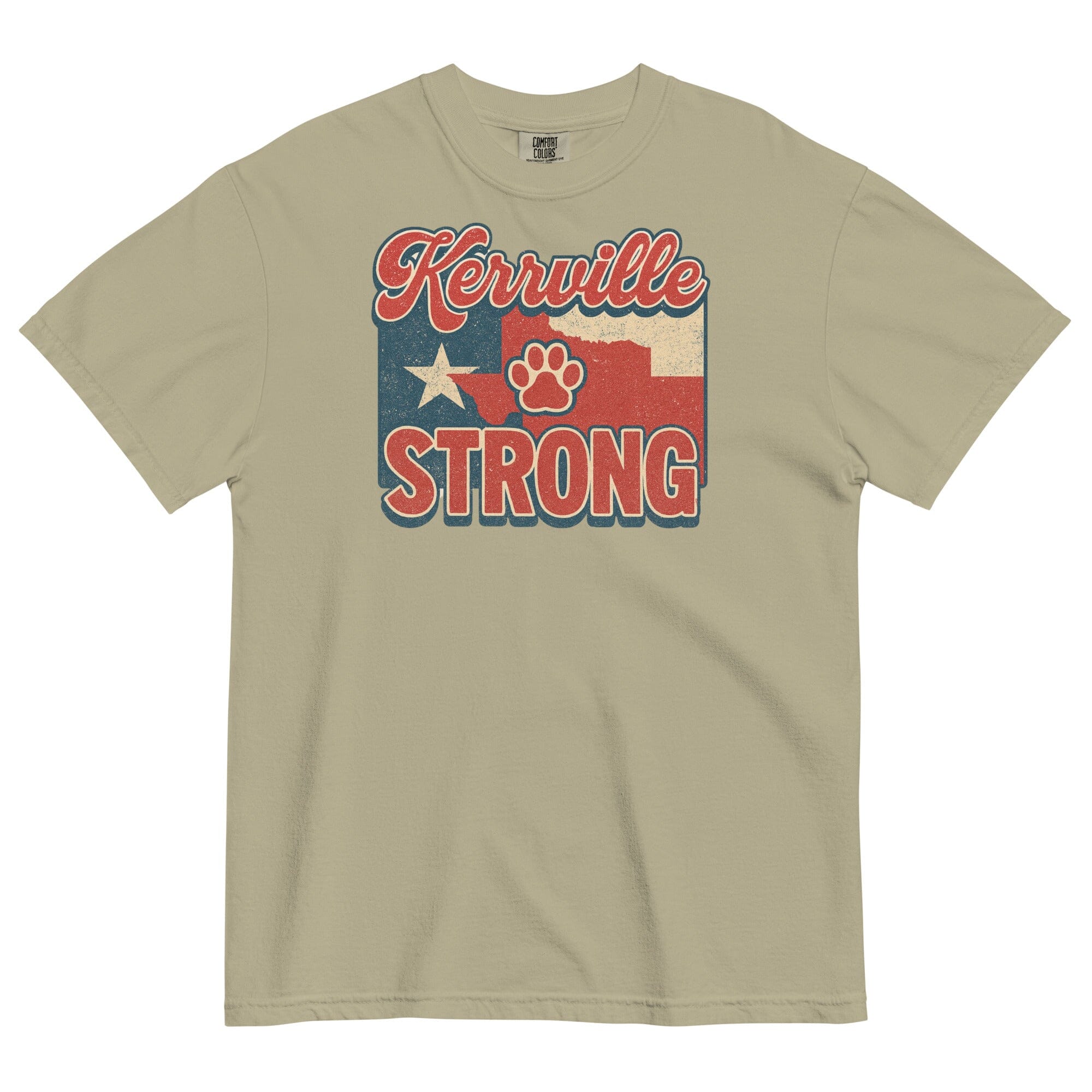 Kerrville Flag Strong Pigment Dyed Uni T (ALL PROFIT DONATED)