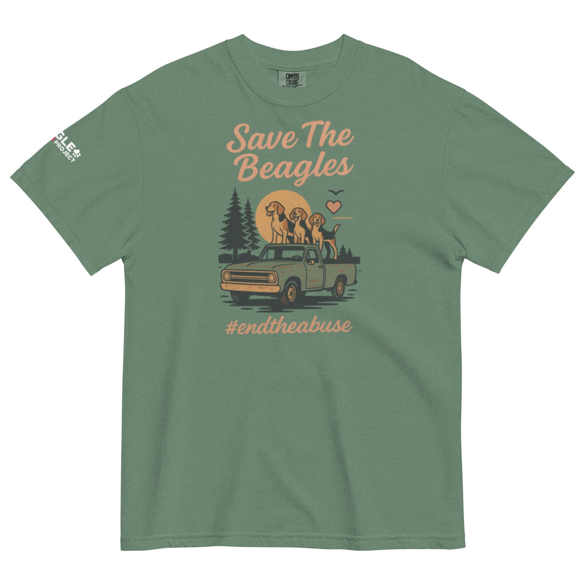 Save the Beagles Truck Pigment Dyed T (ALL PROFIT DONATED)