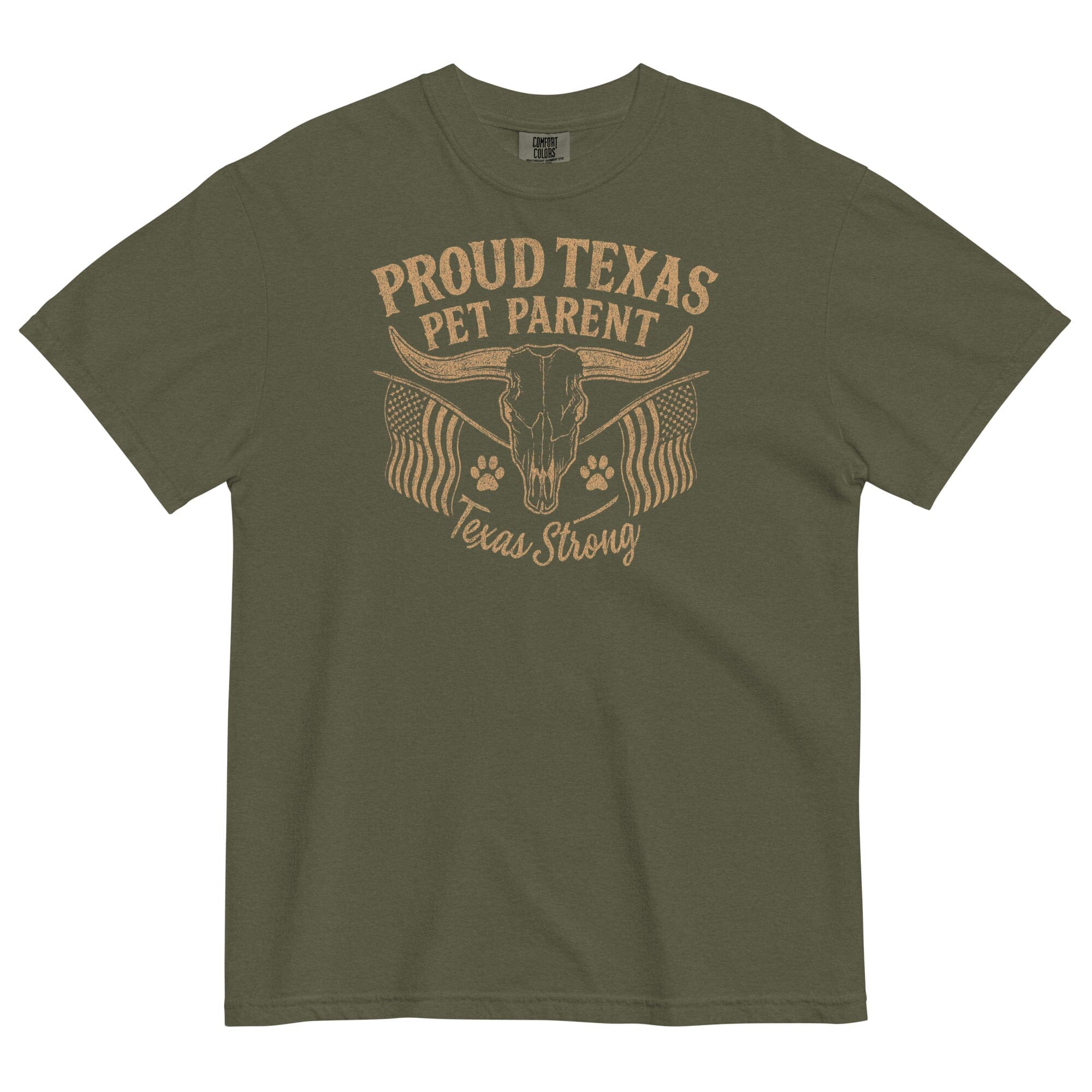 Texas Parent Horn Pigment Dyed Uni T (ALL PROFIT DONATED)