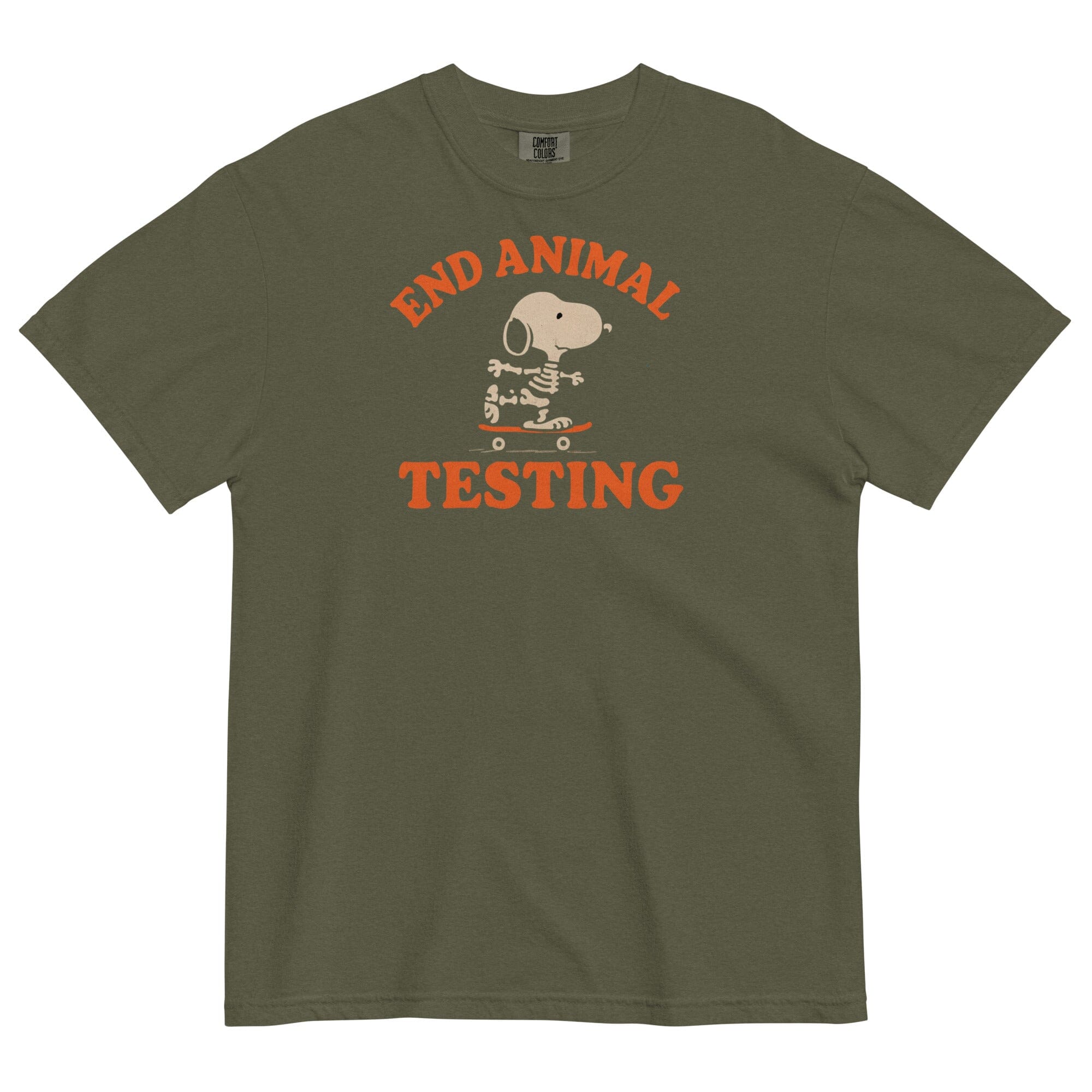 End Animal Testing Skeleton Pigment Dyed Uni T (ALL PROFIT DONATED)