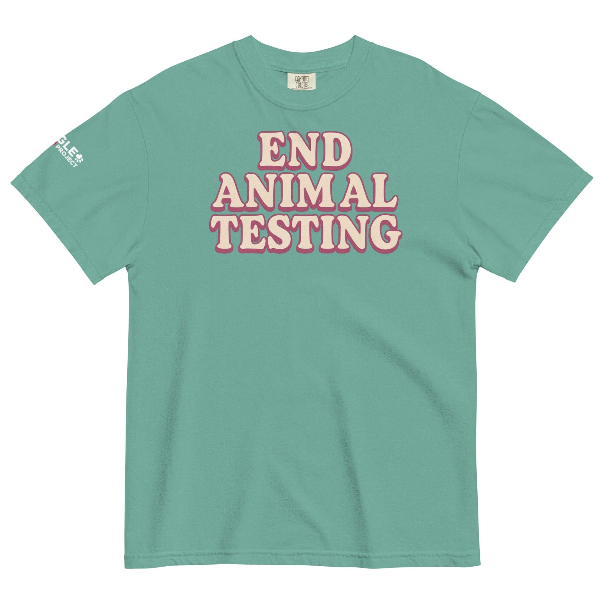 End Animal Testing Block Pigment Dyed T