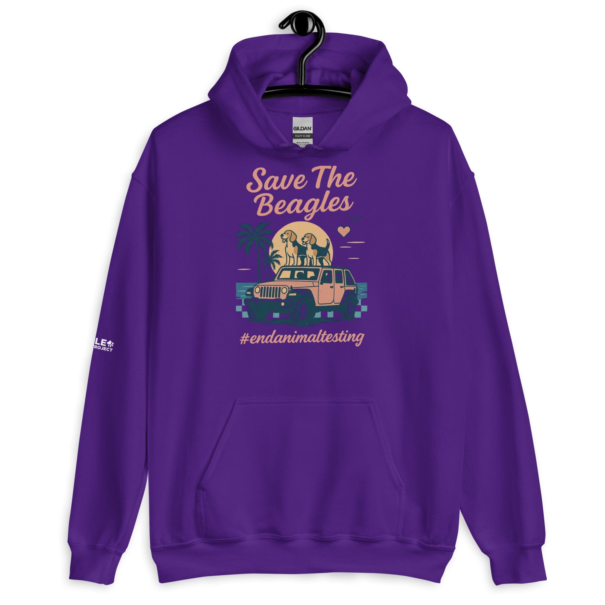Custom Purple Beagle Hoodie