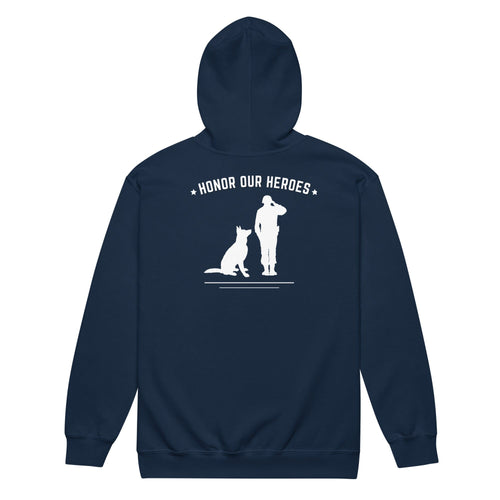 Honor Our Heroes Zip Up Hoodie (Unisex)