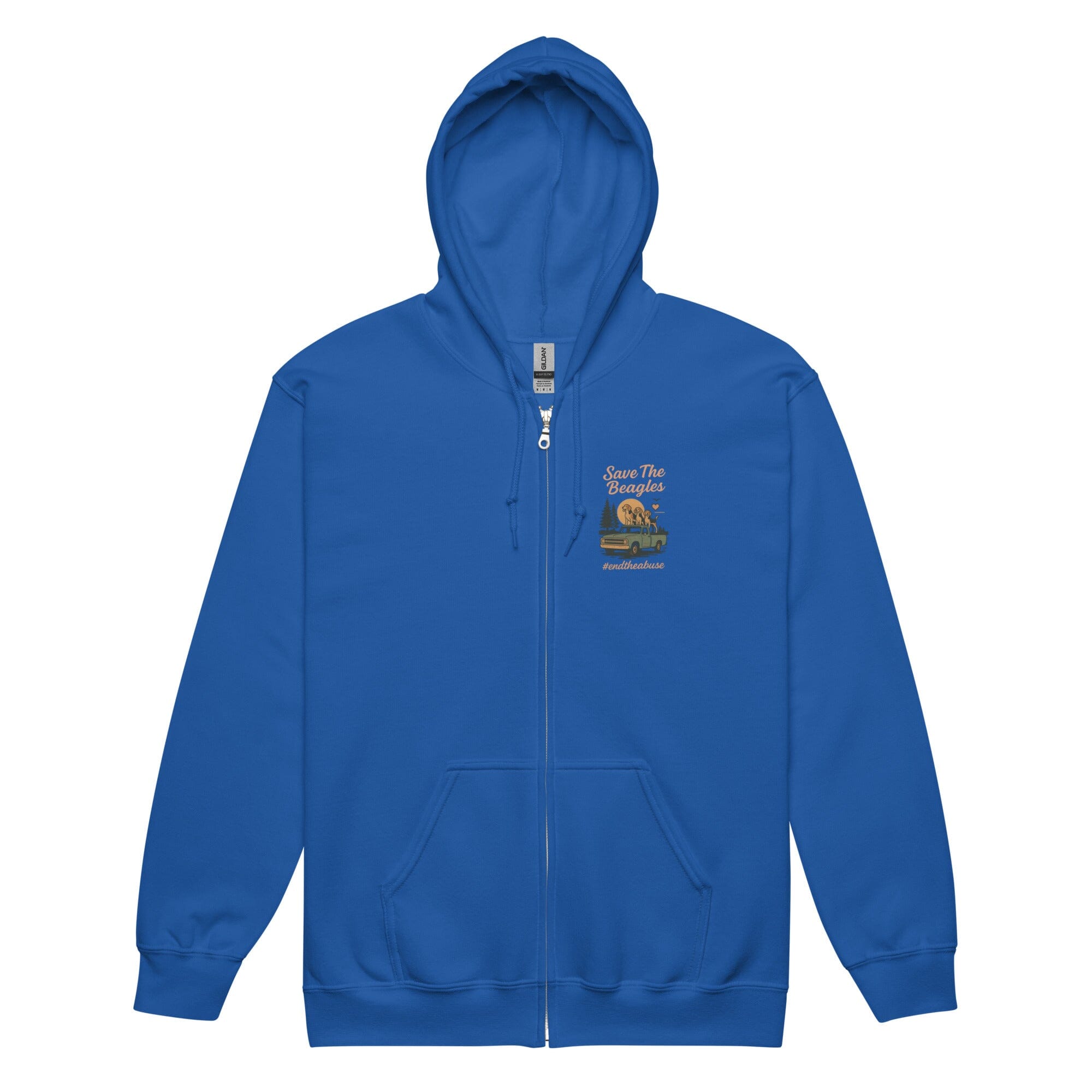 Save the Beagles Truck Zip Up Hoodie (ALL PROFIT DONATED)