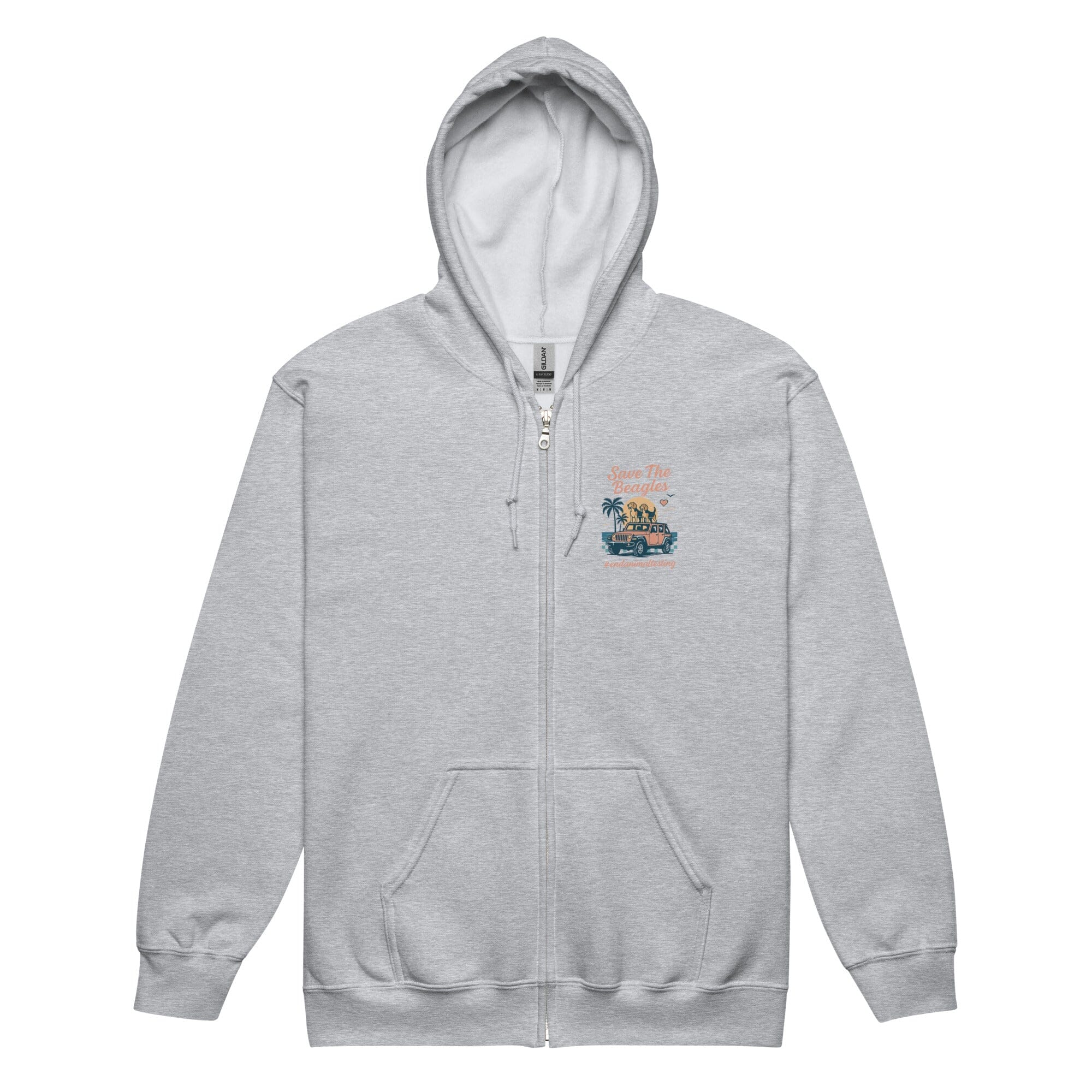 Save the Beagles Beach Zip Up Hoodie (ALL PROFIT DONATED)
