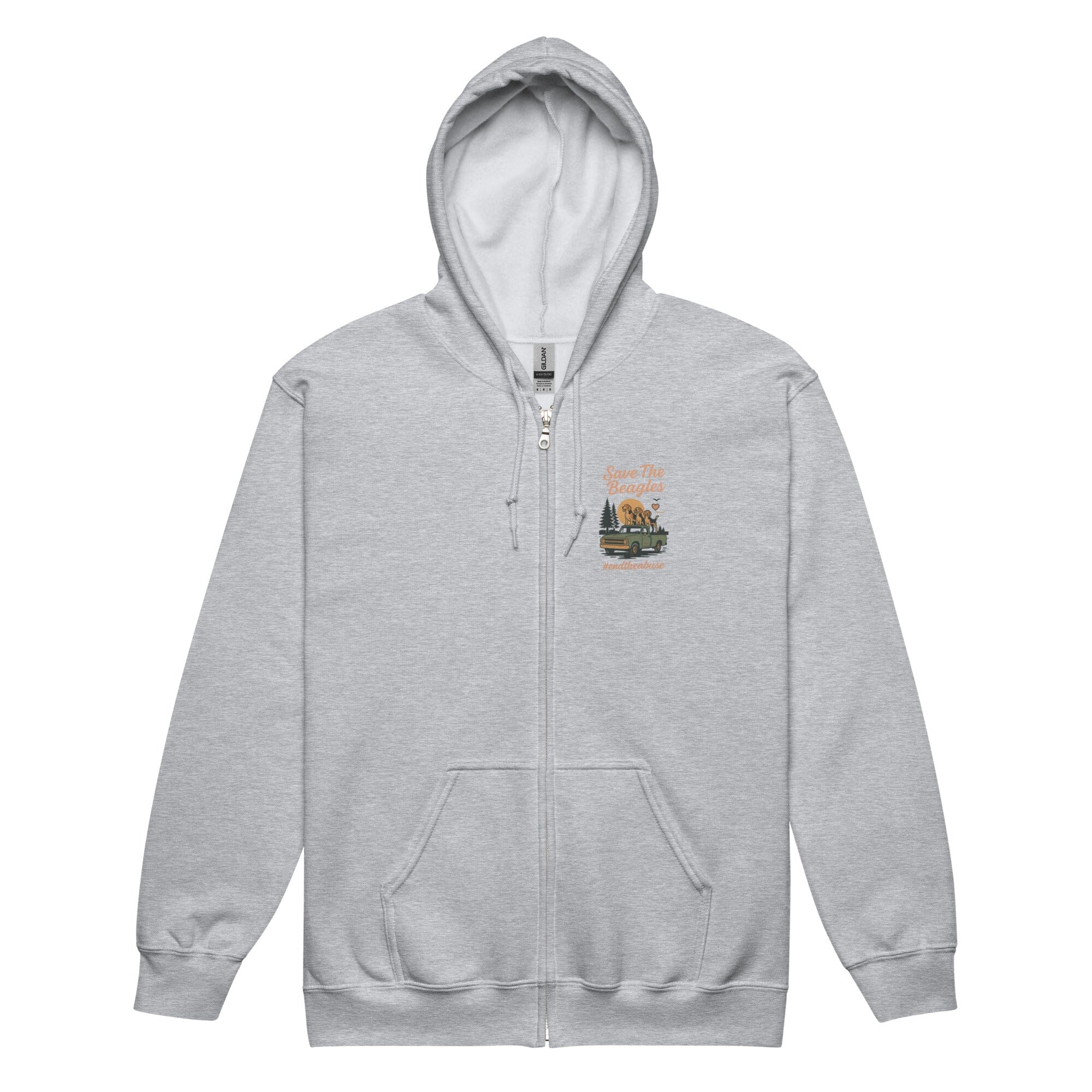 Save the Beagles Truck Zip Up Hoodie (ALL PROFIT DONATED)