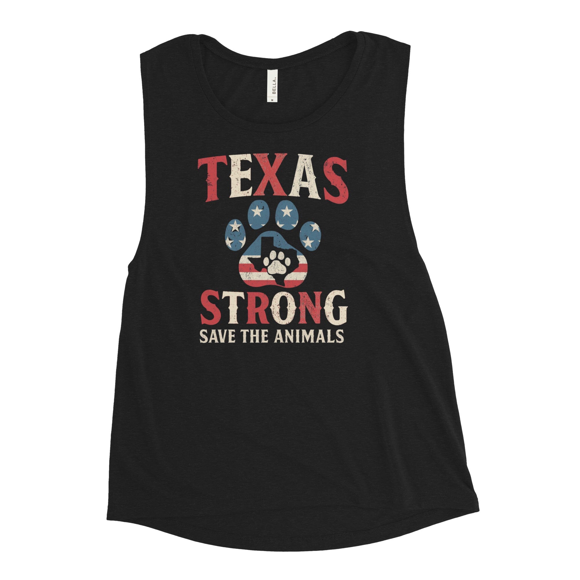 TX Flag Strong Ladies Muscle Tank (ALL PROFIT DONATED)