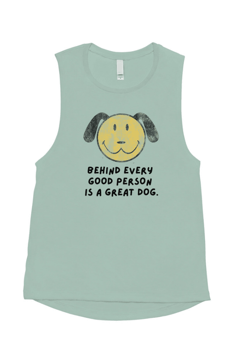 Smiley Ladies Muscle Tank