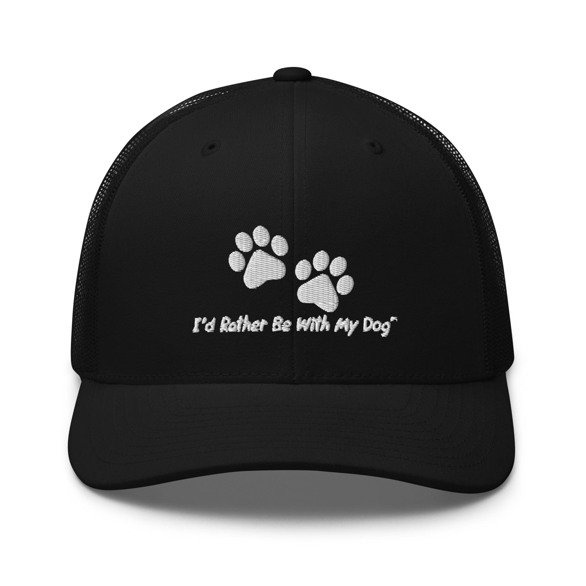 Paw Print Black Trucker