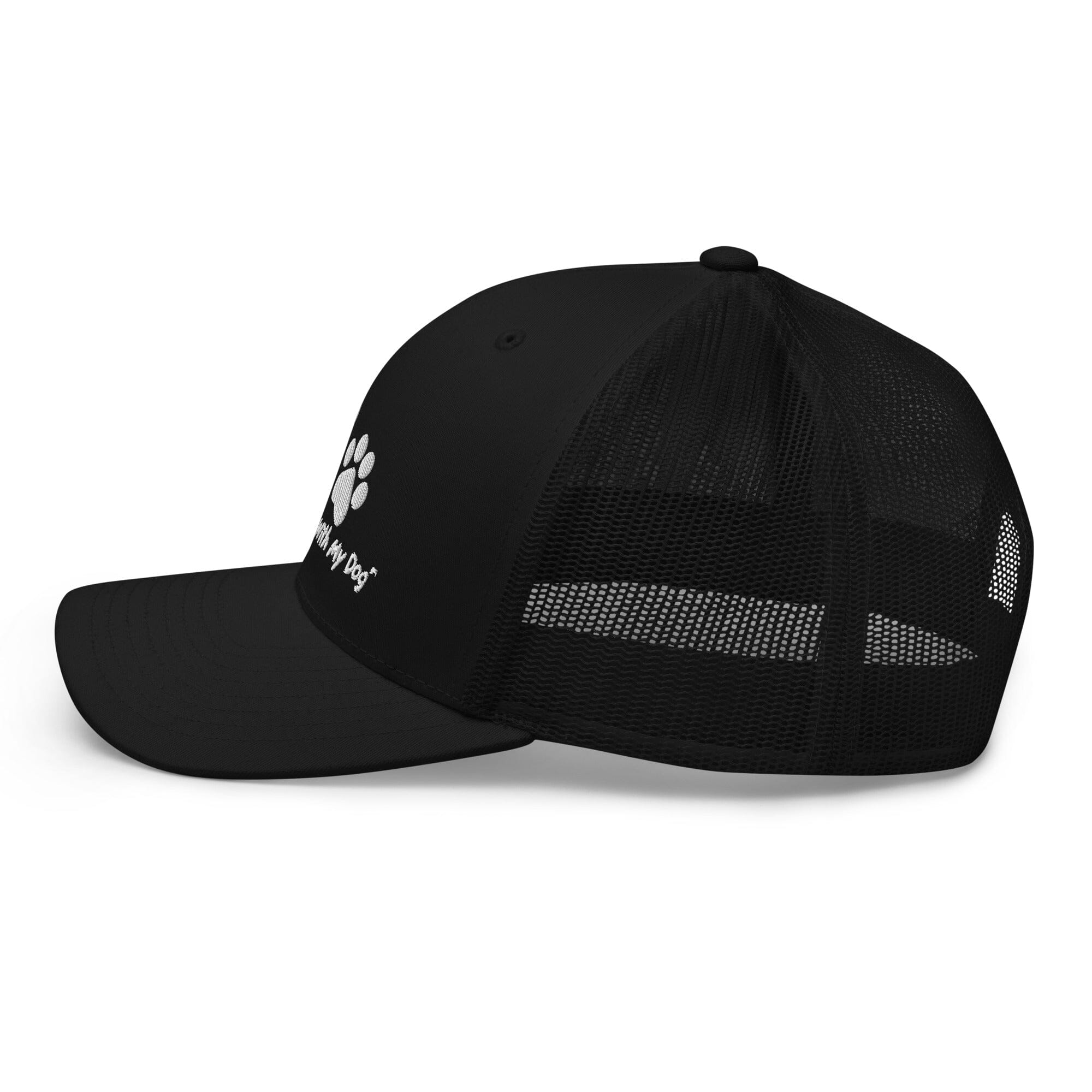 Paw Print Black Trucker