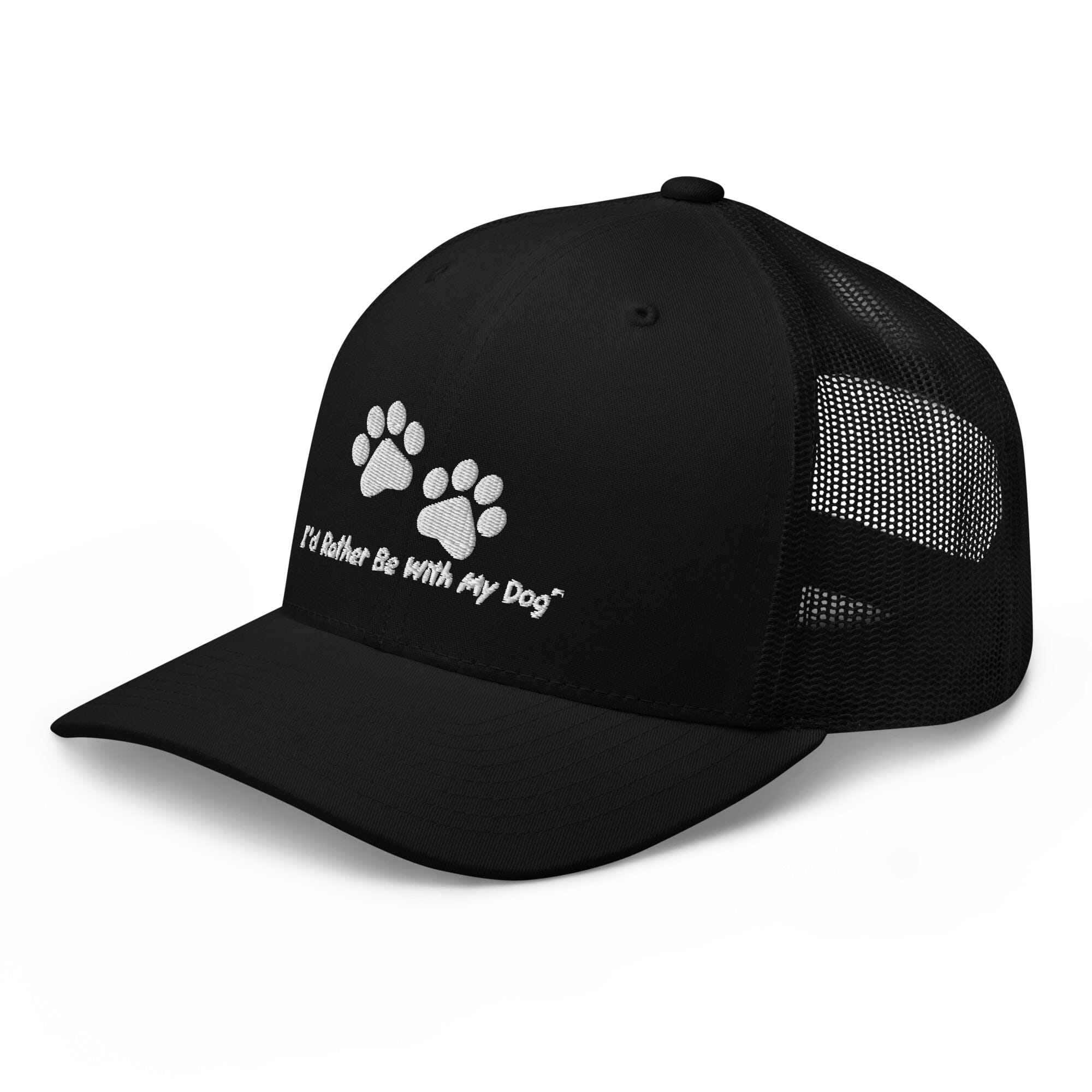 Paw Print Black Trucker