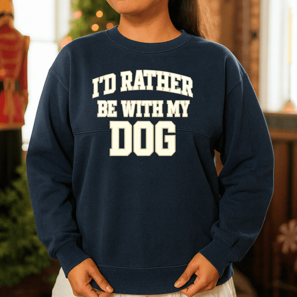 Funny Dog Mom Sweatshirt - 'I'd Rather Be Home With My Dog', Soft Blend