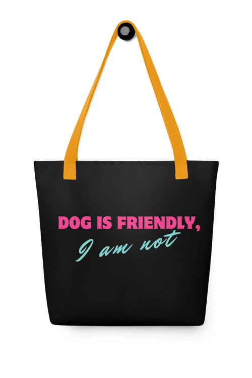 Dog is Friendly Heavy Tote Bag