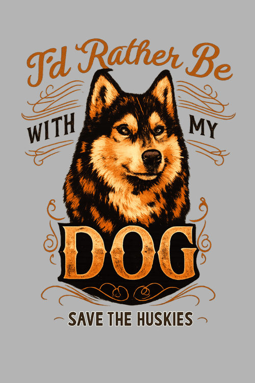 Rather Be With My Husky Western Vibes Crewneck (ALL PROFIT DONATED)