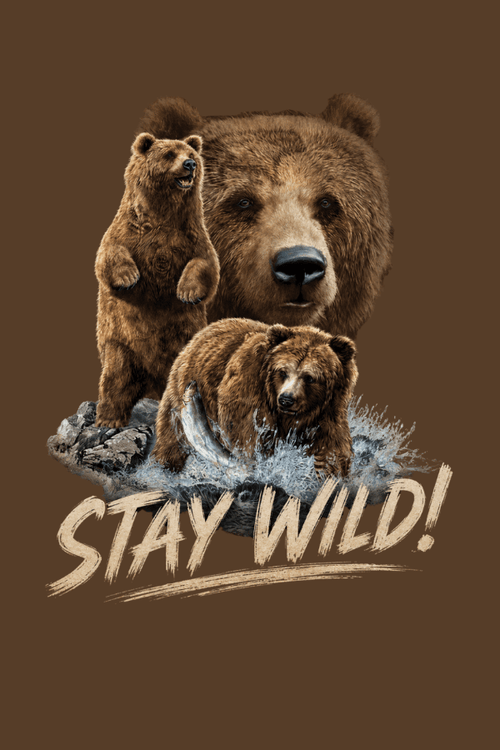 Stay Wild Bears Pigment Dyed Uni T