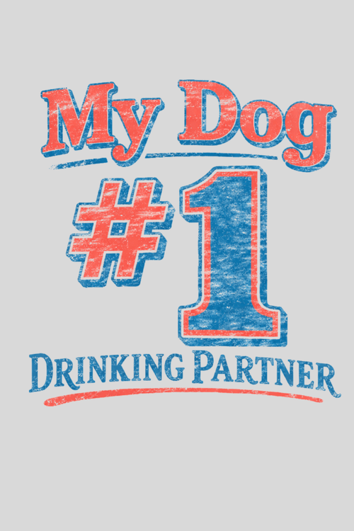 #1 Drinking Pawtner Crewneck Sweatshirt