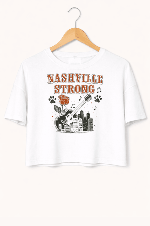 Nashville Music Strong Ladies Boxy T (All Profit Donated)