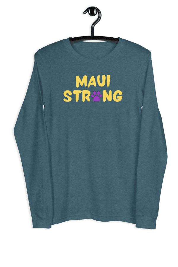 Maui Strong Paw Print (Unisex LS Tee)