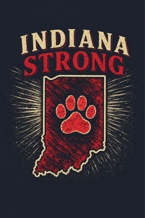Indiana State Strong Pigment Dyed Uni T (All Profit Donated)