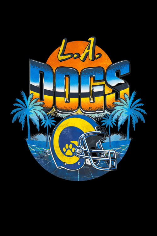 Vintage Dogs & LA Football Crewneck Sweatshirt